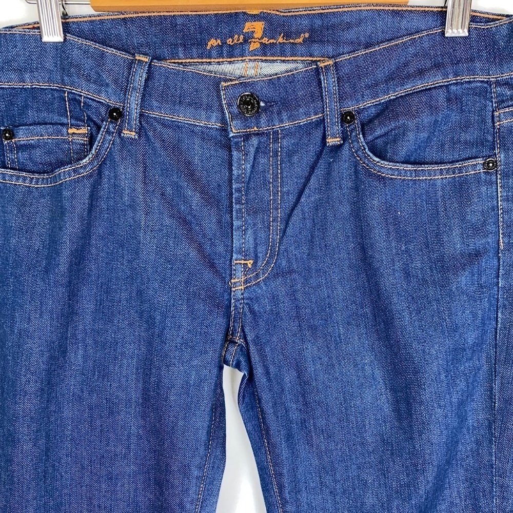 NWOT 7 For All Mankind Roxanne Skinny Slim Leg Denim Blue Jeans - Picture 2 of 7